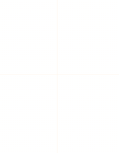 4mm Dot Graph Paper - Orange (1pt dots) with 2x2 Quadrants